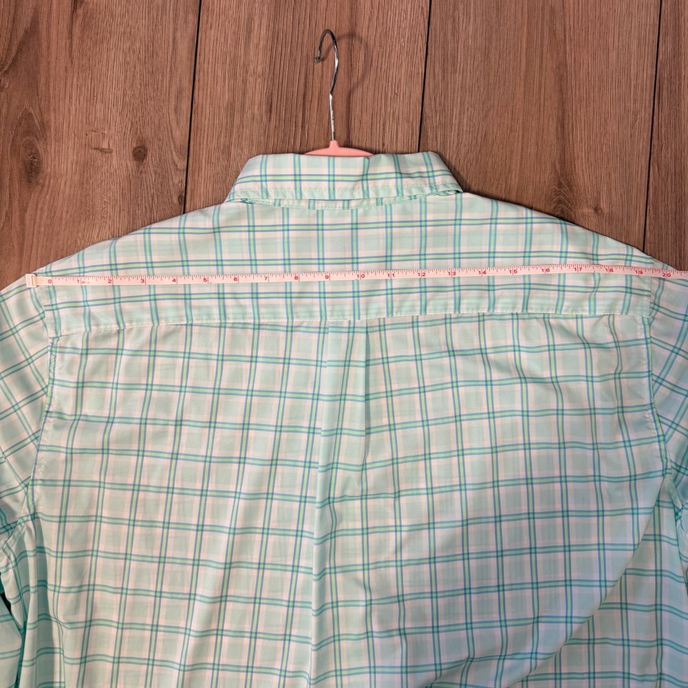 Vineyard Vines Performance Whale Shirt Men’s L Mint Plaid Button Down - Picture 6 of 9